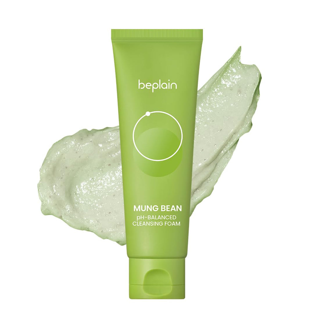 beplain Mung Bean pH-Balanced Cleansing Foam for Sensitive Skin, 5.4 fl oz