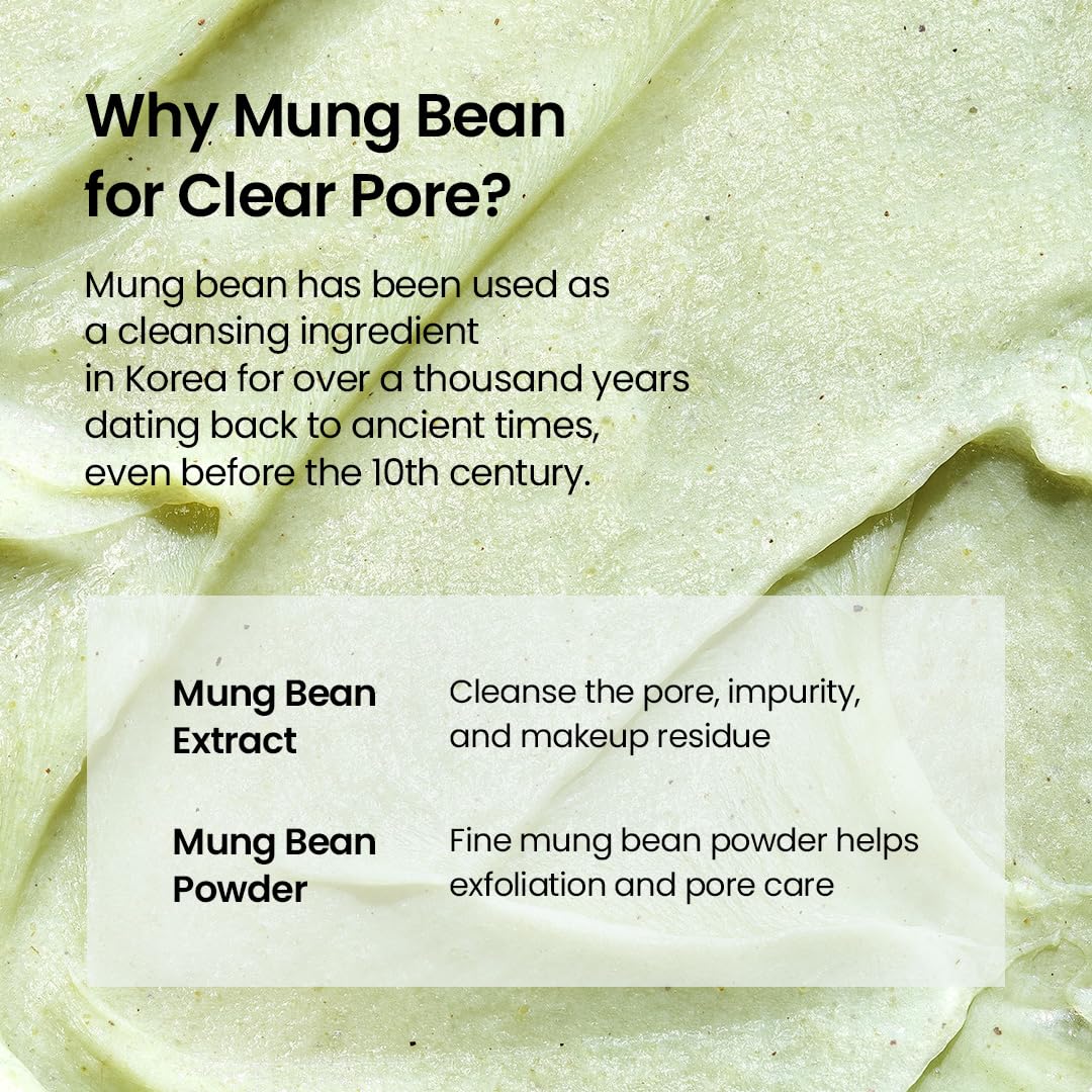 beplain Mung Bean pH-Balanced Cleansing Foam for Sensitive Skin, 5.4 fl oz