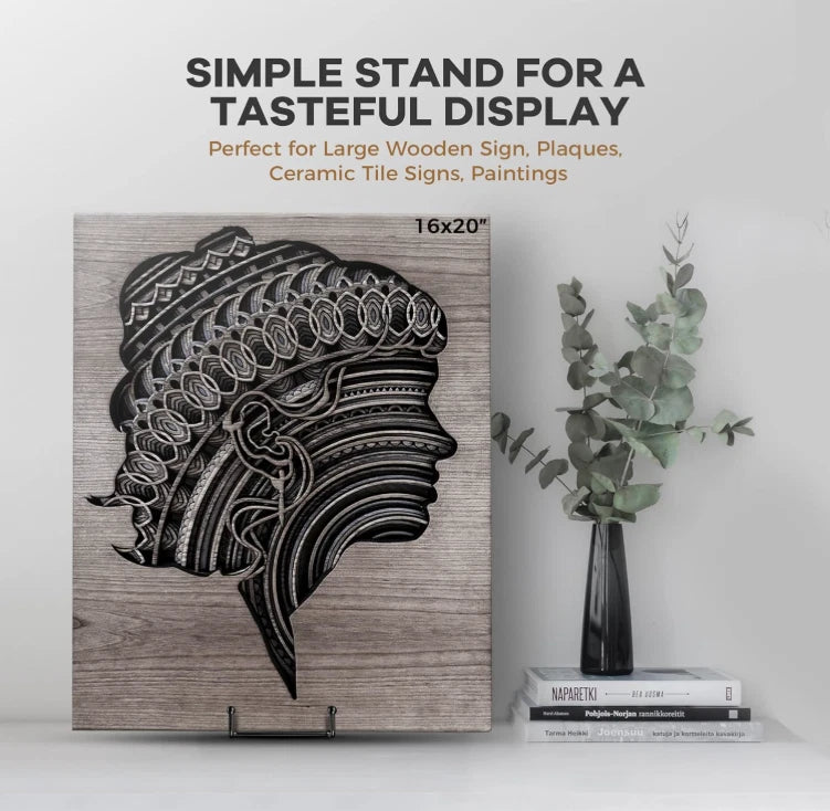 TR-LIFE Plate Stands/Holder for Display, 8 Inch, Large, Metal 8 Black