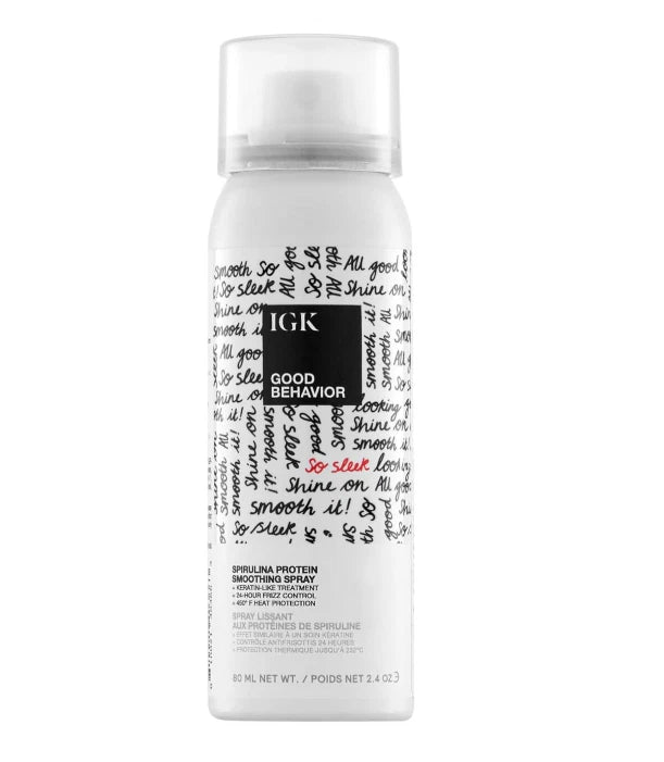 IGK Good Behavior Spirulina Protein Smoothing Spray, Travel Size, 2.4 oz