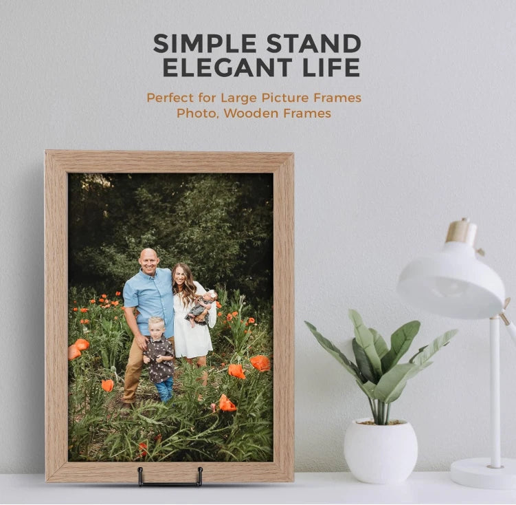 TR-LIFE Plate Stands/Holder for Display, 8 Inch, Large, Metal 8 Black
