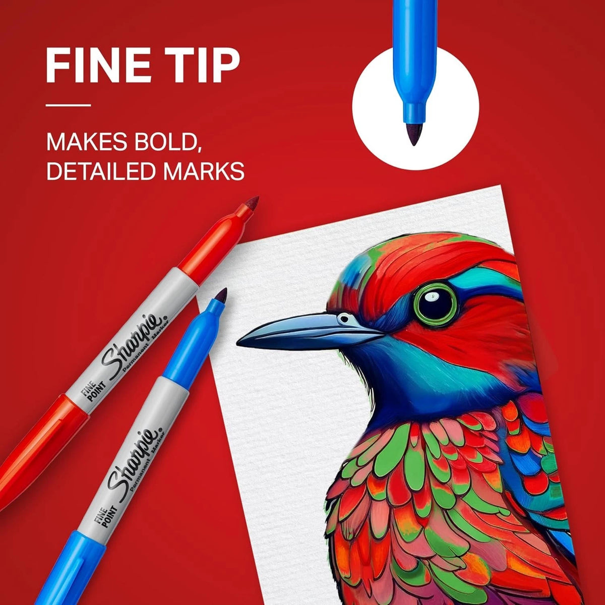 Sharpie Fine Point Permanent Markers, Assorted Colors, 12 Count