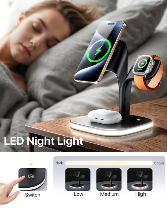 Wireless Charging Station for Magsafe Charger,Charging Station for Multiple D...