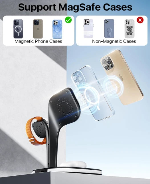 Wireless Charging Station for Magsafe Charger,Charging Station for Multiple D...